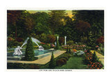 Saratoga Springs, New York - City Park Scene of the Italian Rose Garden, c.1914