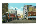 El Paso, Texas - Western View Down San Antonio Street, c.1936