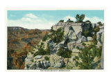 Grand Canyon Nat'l Park, Arizona - View of Indian Ruins at Moran Point, c.1932