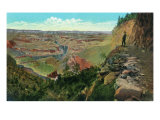 Grand Canyon Nat'l Park, Arizona - Panoramic Aerial View from Bright Angel Trail, c.1932