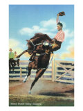 Western Americana - Rodeo Scenes, Smoky Branch Riding a Bucking Glasseye, c.1939