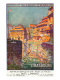 Strasbourg, France - View of a Man Steering a Ship, Alsace and Lorraine Railways, c.1920