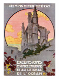 Touraine, France - Gothic Building Scene, State Railways Trips to Vendae and Touraine, c.1920