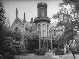 Exterior View of Gothic-Inspired House in the Hudson River Valley