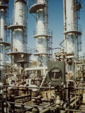 Meter in Fore of Fractionating Column at Union Oil Co. Refinery Built by Bechtel- Mccone-Parsons