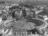 Panaromic View of Rome from Atop St. Peter's Basilica Looking Down on St. Peter's Square