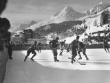 Usa Team Playing the Swiss at the Winter Olympics