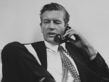 Mayor John V. Lindsay Talking on the Telephone in His Office