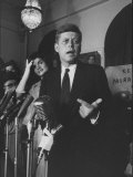 Buy Sen. John F. Kennedy and His Wife Speaking at AllPosters.com