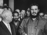 Buy Fidel Castro and Nikita Khrushchev During Dinner Given by Soviet Delegation at AllPosters.com