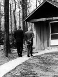 Buy Pres. John F. Kennedy and Dwight D. Eisenhower at Camp David Discussing Cuba at AllPosters.com