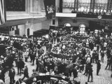 Frantic Day at the New York Stock Exchange During the Market Crash