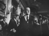 Buy Sen. Lyndon B. Johnson Shaking Hands with Sen. John F. Kennedy as Robert F. Kennedy Watches at AllPosters.com