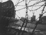 Berlin Wall Stretches Divisionally Between Buildings That Were Once on Common Ground