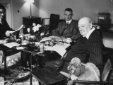 Sir Winston Churchill, Sitting Behind Desk at Chartwell