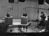 Senator John F. Kennedy and Vice President Richard M. Nixon, During 4th Nixon-Kennedy TV Debate