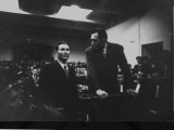 Gustave Dominici with Police Magistrate Roger Peries During Trial for Father Gaston