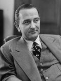 Senator Lyndon B. Johnson Sitting in His New Office