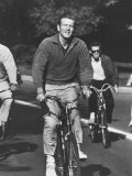 Mayor John V. Lindsay Bicycling in Central Park
