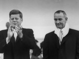 Buy President John F. Kennedy and Vice-President Lyndon B. Johnson at an Inaugeral Party for Kennedy at AllPosters.com