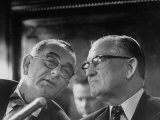 Buy Lyndon B. Johnson Talking with John C. Stennis During the Senate Missile Hearing at AllPosters.com