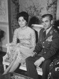 The Shah of Iran Mohamed Reza and His Financee Farah Diba