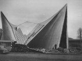 Buy Netherlands Pavilion at Brussels Fair, Designed by Le Corbusier, Shown Being Built at AllPosters.com