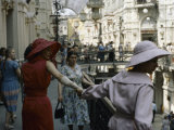 Dior Models in Soviet Union for Officially Sanctioned Fashion Show Visiting Gum Deptartment Store