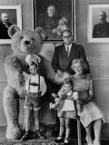 Buy German Toy Maker Otto Steiff Posing with His Family and a Huge Teddy Bear at AllPosters.com