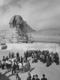 Group of People Visiting the Cheops Pyramids