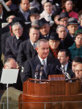 Buy Pres. Lyndon Johnson Speaking at His Inauguration at AllPosters.com