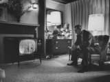 Buy Lyndon B. Johnson Watching Television During the Democratic National Convention at AllPosters.com