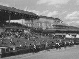 Race Track and Stands with Clubhouse with Casino at Right