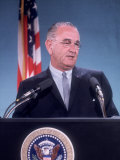 Buy Pres. Lyndon B. Johnson Holding White House Press Conference at AllPosters.com