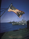 Buy American Flag Flying over Us Navy Ships at Sea at AllPosters.com