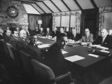 Buy President Dwight D. Eisenhower Presiding over First Cabinet Meeting Since His Heart Attack at AllPosters.com
