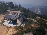 Aerial View of Basketball Player Wilt Chamberlain's Expansive Home
