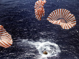 Buy Apollo 15 Splashing Down in Pacific Ocean W. Parachutes Trailing Behind at AllPosters.com