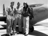 Capt. Charles Yeager, Major Gus Lundquist and Capt. James Fitzgerald Standing in Front of Bell X-1