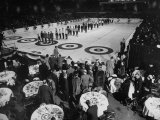 Curling Party Being Given before the Opening of First Us Men's Nat. Championships