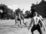 Group of Kenyon College Students Playing W. a Frisbee Like Flying Disc