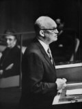 Buy President Dwight D. Eisenhower Making a Speech at the Podium During the Un Sessions at AllPosters.com