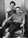 Buy Senator Lyndon B. Johnson Sitting with His Wife at Hospital after His Heart Attack at AllPosters.com