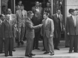 Buy Pres. Dwight D. Eisenhower and James C. Haggerty, During the Geneva Conference at AllPosters.com