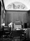 Attorney General Robert F. Kennedy Working Late into the Night in His Office,