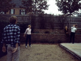 Buy Vice President Gerald R. Ford Playing Football with Sons John and Steve, Daughter Susan Watches at AllPosters.com