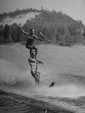 Couple Competing in the National Water Skiing Championship Tournament