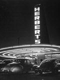 Buy Cars Sitting Outside of a Drive-In Restaurant at AllPosters.com