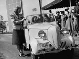 Girls Examining the New Crosley Car at the New York World Fair