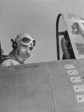 US Navy Flying Ace Lt. Edward H. O'Hare Sitting in His Plane